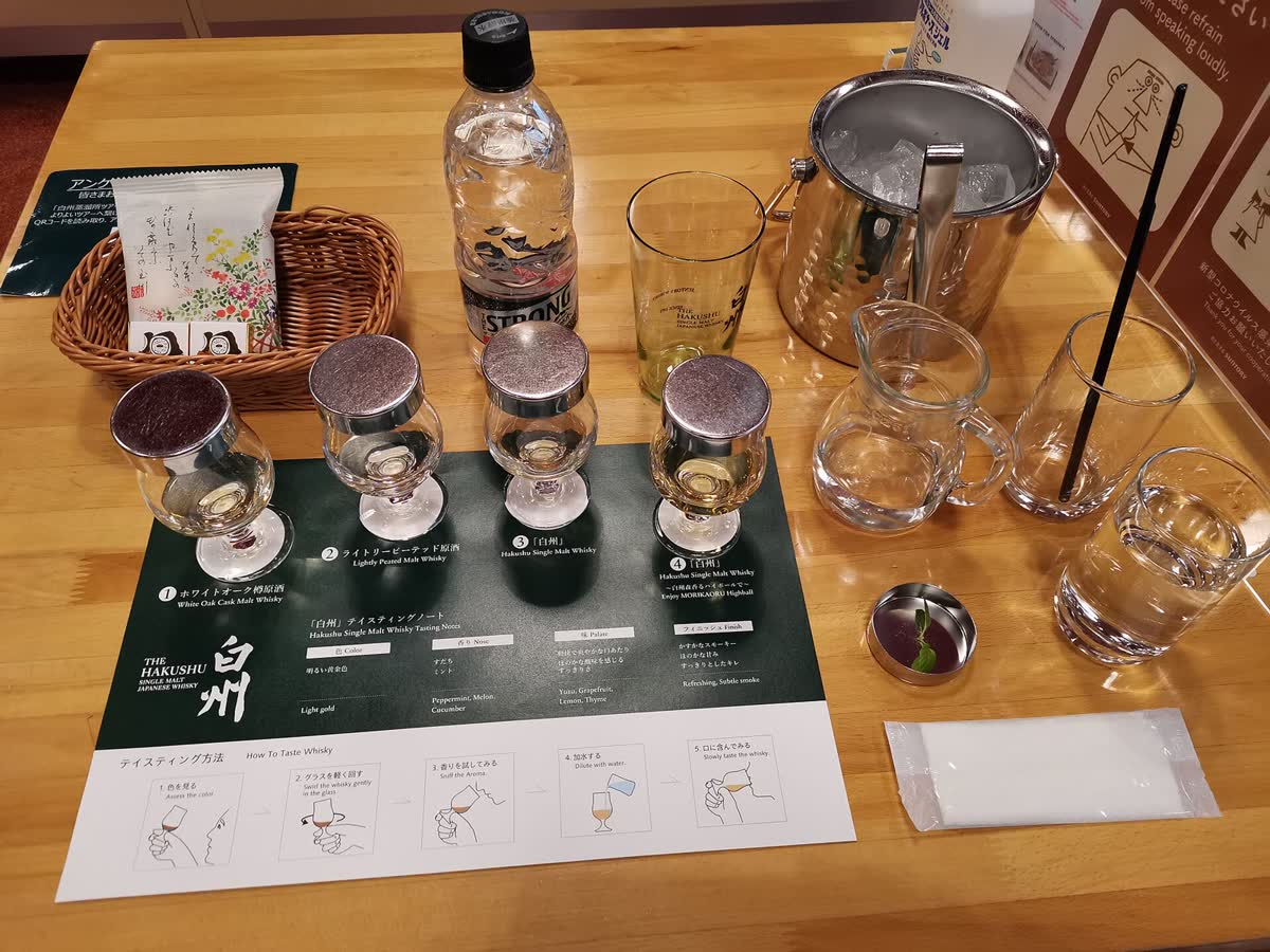 白州の試飲セット